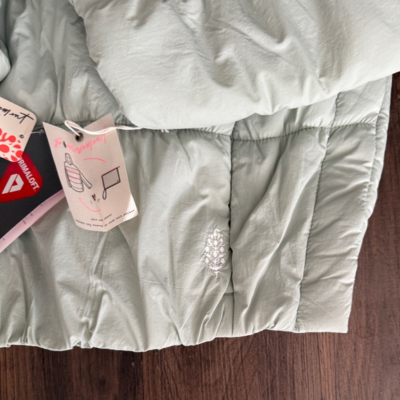 Free People Polly Puffer Pullover in Green Tea - Picture 8 of 10